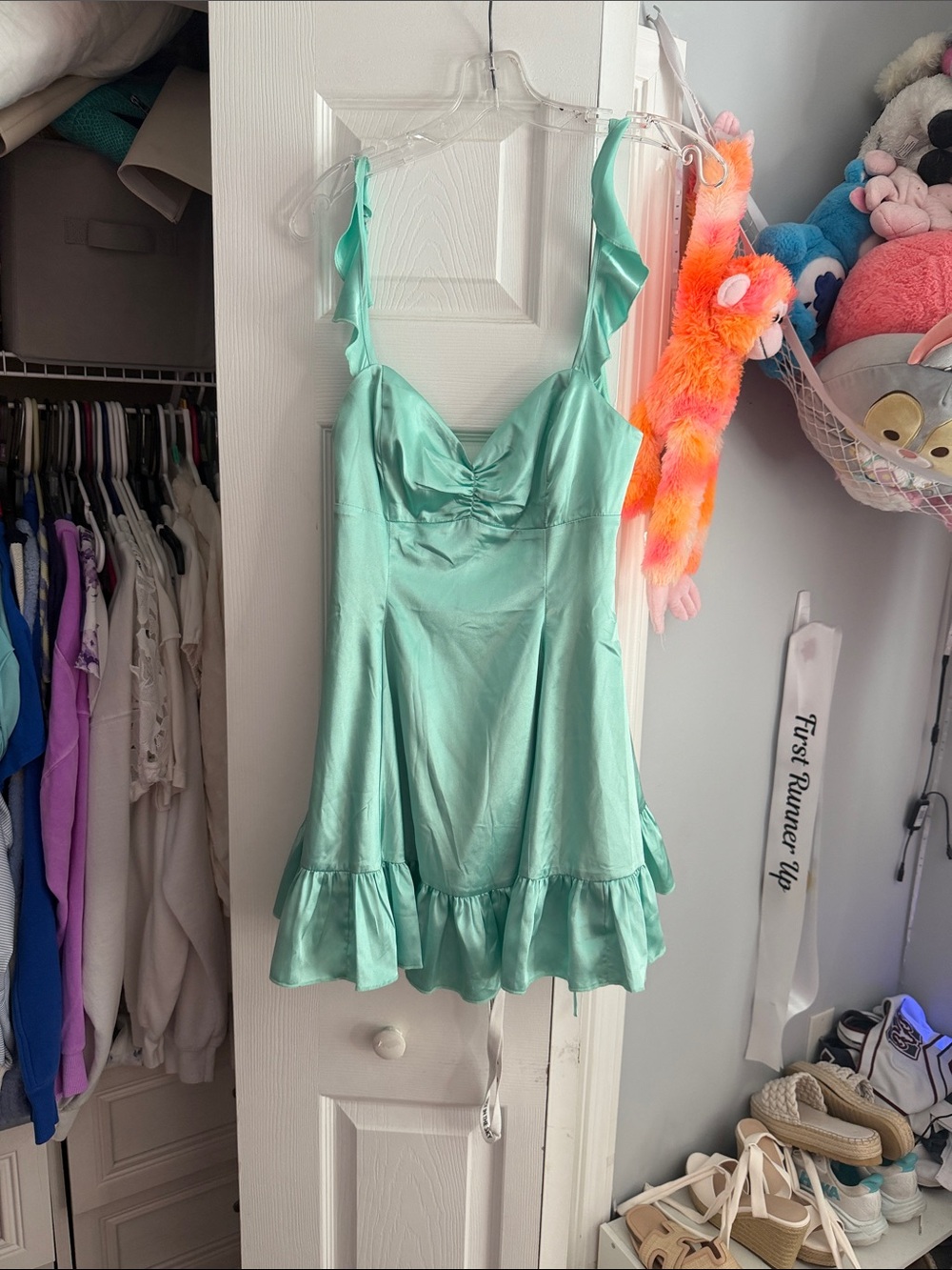 NWT lucy in the sky mint green mini dress